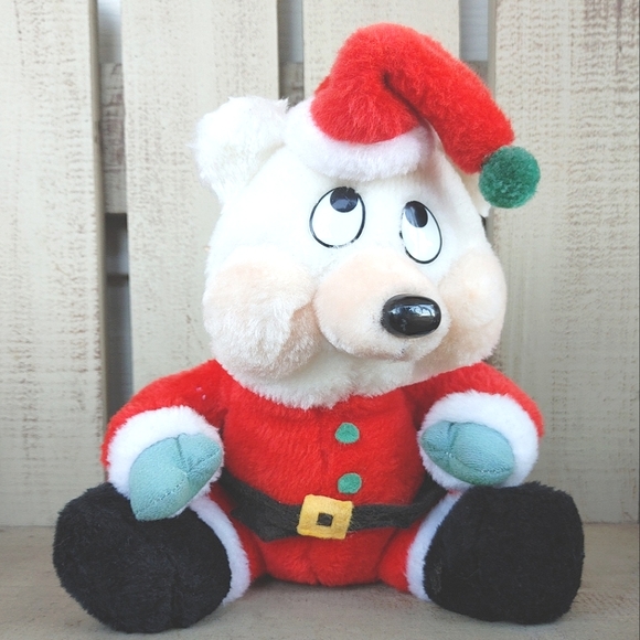 RARE Fun House White Mouse Christmas Plush Hanger Ornament 11" Cheeky Vintage - Picture 11 of 12